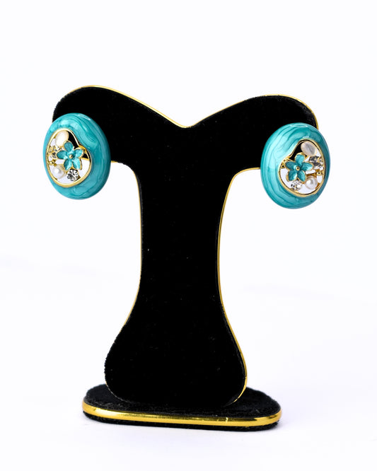 Round Stone Earing