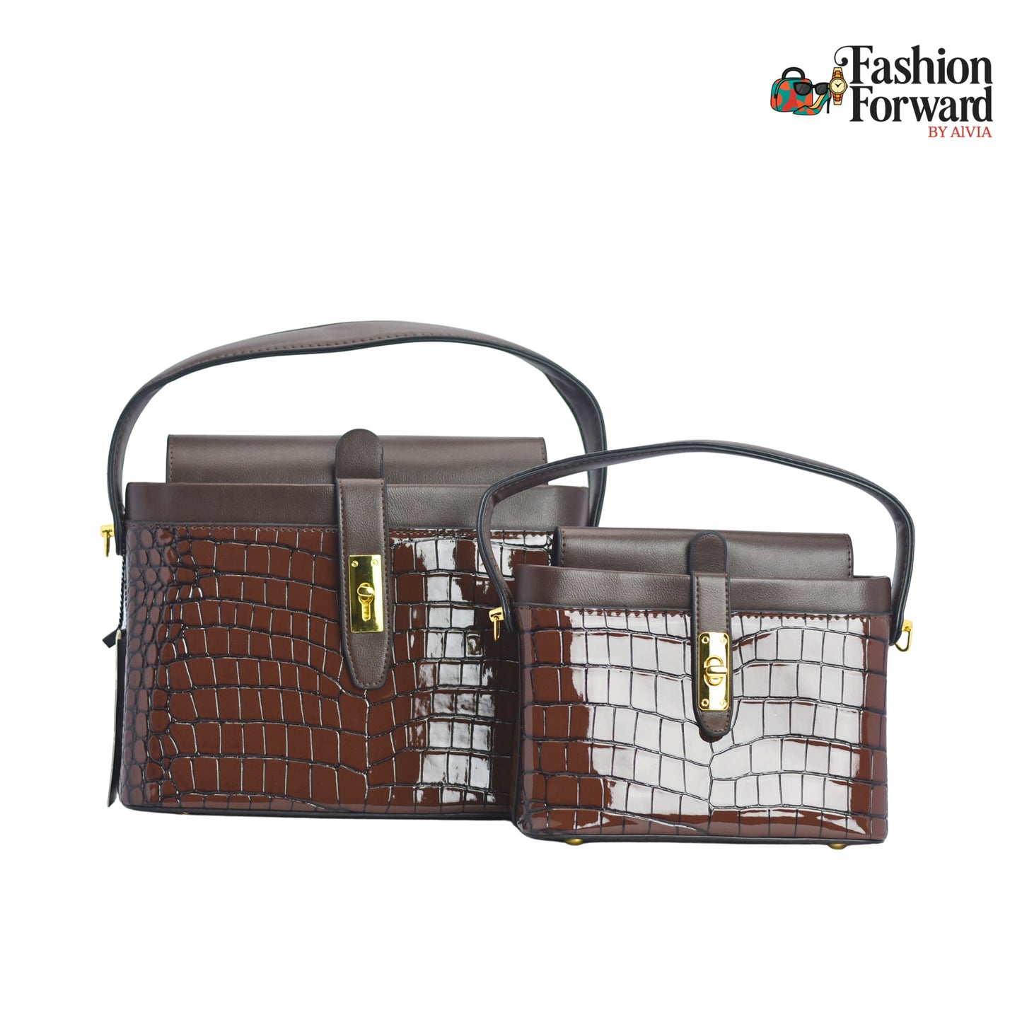 2 In 1 Premium Crocodile-textured handbag